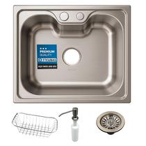 Kit Cuba 50X40 + Acessórios Acetinada Gourmet em Aço Inox Kit Cuba 50X40 + Acessórios Acetinada Gourmet em Aço Inox