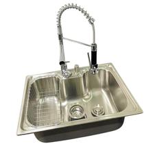 Kit Cuba 60x42cm Gourmet + Torneira Gourmet Cromada Cozinha