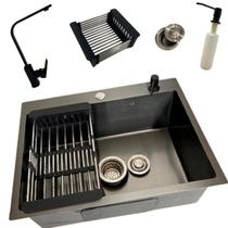 Kit Cuba 60x45cm Gourmet + Torneira Gourmet Monocomando Cozinha