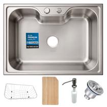 Kit Cuba 70X50 + Acessórios Cozinha Gourmet em Aço Inox 201
