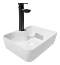 Kit Cuba Apoio Roma e Torneira Monocomando Alta Adda Preta