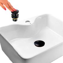 Kit Cuba Apoio Roma e Válvula Click para Cubas Inox Preta Kit Cuba Apoio Roma e Válvula Click para Cubas Inox Preta