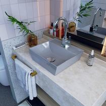 Kit Cuba Aq33 Volcano com Torneira Luxo e Válvula Click com Sifão e Flexível