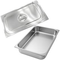 Kit Cuba Com Tampa Gastronômica Aço Inox Para Buffet Rechauds Self Service Restaurante KeHome