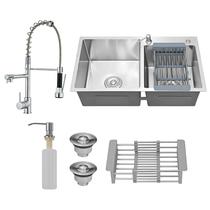 Kit Cuba Cozinha Dupla Quadrada C/ Torneira Gourmet Extensor