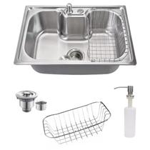 Kit Cuba Cozinha Gourmet 60x42cm Aço Inox 304 Com Acessórios