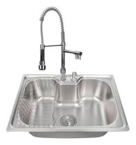 Kit Cuba Cozinha Gourmet 60x42cm Com Acessórios E Torneira Monocomando Gourmet