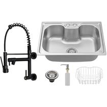 Kit Cuba Cozinha Gourmet Aço Inox C/ Torneira Parede