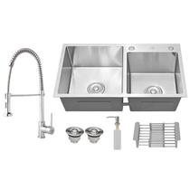 Kit Cuba Cozinha Gourmet Pia Dupla C/ Torneira Misturador