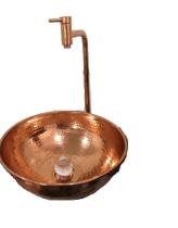 Kit cuba de cobre com torneira e válvula 3 litros