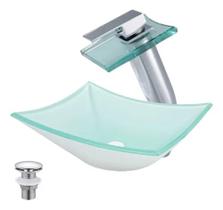 Kit Cuba De Vidro Branca Monocomando Mônaco Válvula Kit Cuba De Vidro Branca Monocomando Mônaco Válvula