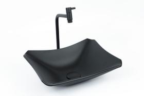 Kit Cuba de Vidro Retangular 38cm Retrô com Torneira de Metal Link e Válvula click inclusa - Linha Fosca Premium Kit Cuba de Vidro Retangular 38cm Retrô com Torneira de Metal Link e Válvula click inclusa - Linha Fosca Premium