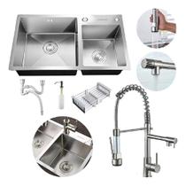 Kit Cuba Dupla Pia Cozinha Gourmet E Torneira Monocomando Kit Cuba Dupla Pia Cozinha Gourmet E Torneira Monocomando