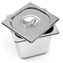 Kit Cuba Gastronômica Inox Gn 1/6 150mm Com Tampa Gn 1/6