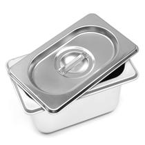 Kit Cuba Gastronômica Inox Gn 1/9 100mm C/ Tampa Gn 1/9