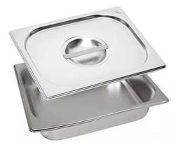 Kit Cuba Gn 1/2 X 100mm Inox + Tampa Estampada P/buffet Kit Cuba Gn 1/2 X 100mm Inox + Tampa Estampada P/buffet