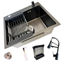 Kit Cuba Gourmet 50x40cm + Torneira Moncomando Pia Cozinha Kit Cuba Gourmet 50x40cm + Torneira Moncomando Pia Cozinha