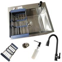 Kit Cuba Gourmet 50x40cm + Torneira Monocomando Extensível Cozinha