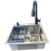 Kit Cuba Gourmet 50x40cm + Torneira Monocomando Extensível Cozinha