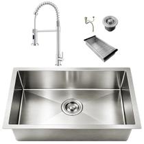 Kit Cuba Gourmet 60x40 Inox 304 Prata Escovada Torneira Monocomando Retrátil Cozinha Kit Cuba Gourmet 60x40 Inox 304 Prata Escovada Torneira Monocomando Retrátil Cozinha