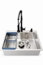Kit Cuba Gourmet 60X45cm Torneira Monocomando Gourmet Pia