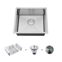 Kit Cuba Gourmet com Acessórios Solo 45x40 e Válvula e Escorredor e Tampa Decorativa Arell Kit Cuba Gourmet com Acessórios Solo 45x40 e Válvula e Escorredor e Tampa Decorativa Arell