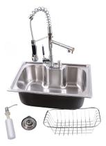 Kit Cuba Gourmet Cozinha 50x40cm Inox 304 e Torneira Monocomando Gourmet