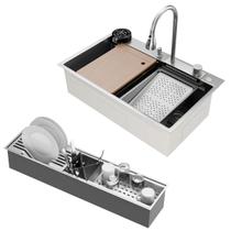 Kit Cuba Gourmet Miami Aço Inox 304 e Calha Organizadora Aço Inox GoldenX