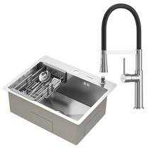 Kit Cuba Gourmet Quebec 60cm Aço Inox 304 e Torneira Gourmet Bélgica Monocomando GoldenX Kit Cuba Gourmet Quebec 60cm Aço Inox 304 e Torneira Gourmet Bélgica Monocomando GoldenX