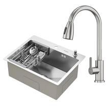 Kit Cuba Gourmet Quebec Aço Inox 304 e Torneira Gourmet Roma Aço Inox GoldenX