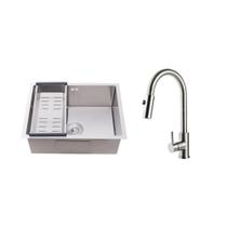 Kit Cuba Gourmet Terena 58cm e Torneira Misturador Monocomando Muru Pingoo.casa - Prata Kit Cuba Gourmet Terena 58cm e Torneira Misturador Monocomando Muru Pingoo.casa - Prata