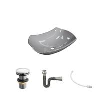 Kit Cuba L42 C/Válvula Click 1 1/2'' (4,0cm) + Sifão Cromado + Flexível