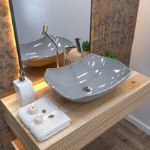 Kit Cuba L42 com Torneira Link 1062 Metal 1/4 Volta Kit Cuba L42 com Torneira Link 1062 Metal 1/4 Volta