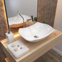 Kit Cuba L42 com Torneira Link 1062 Metal + Válvula Click 1''B (2,6cm) Branca