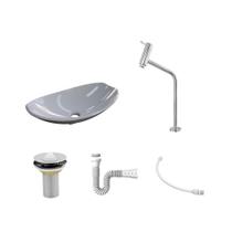 Kit Cuba L45 C/Torneira Link 1062 Metal + Válvula 1'' (2,6cm) + Sifão Pvc + Flexível Kit Cuba L45 C/Torneira Link 1062 Metal + Válvula 1'' (2,6cm) + Sifão Pvc + Flexível