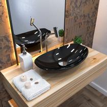 Kit Cuba L45 com Torneira Link 1062 Metal e Válvula Click 1 1/2" + Sifão Cromado e Flexível Kit Cuba L45 com Torneira Link 1062 Metal e Válvula Click 1 1/2" + Sifão Cromado e Flexível