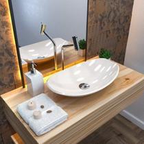 Kit Cuba L45 com Torneira Link 1062 Metal e Válvula Click 1"b + Sifão Cromado e Flexível