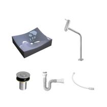 Kit Cuba ML44 C/Torneira Link 1062 Metal + Válvula Click 1''B (2,6cm) + Sifão Pvc + Flexível Kit Cuba ML44 C/Torneira Link 1062 Metal + Válvula Click 1''B (2,6cm) + Sifão Pvc + Flexível