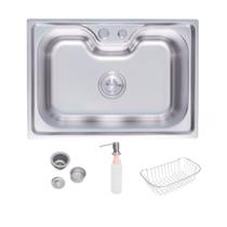 Kit Cuba Moana Cozinha Goumet Aço Inox de Embutir C/acessorios Porta Detergente E Certo Aramado - Levo