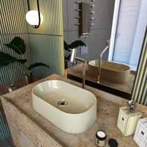 Kit Cuba Ov42 Laila com Torneira Link 1062 e Válvula Metal com Sifão e Flexível Bege