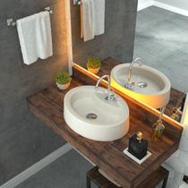 Kit Cuba Ov43 com Torneira 1198 Metal e Válvula Click 1 Polegada B e Sifão Pvc e Flexível Compace