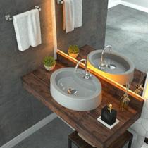 Kit Cuba Ov43 com Torneira 1198 Metal e Válvula Click 1 Polegada G e Sifão Pvc e Flexível Compace