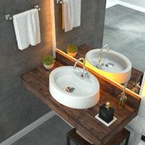 Kit Cuba Ov43 com Torneira 1198 Metal e Válvula Click 1 Polegada G e Sifão Pvc e Flexível Compace