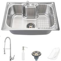 Kit Cuba Para Cozinha Em Aço Inox Com Acessórios Carajás Torneira Monocomando Envira Pingoo.casa Kit Cuba Para Cozinha Em Aço Inox Com Acessórios Carajás Torneira Monocomando Envira Pingoo.casa