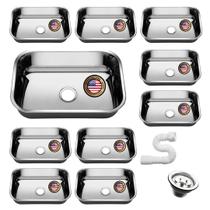 Kit Cuba Pia Inox American N1 47x30x14 Aço 430 10 Unidades