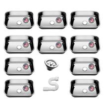 Kit Cuba Pia Inox American N1 47x30x17 Aço 430 10 Unidades