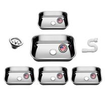 Kit Cuba Pia Inox American N1 47x30x17 Aço 430 5 Unidades