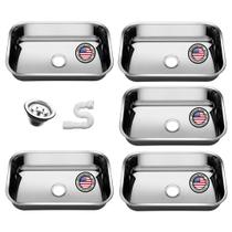 Kit Cuba Pia Inox American N2 56x34x17 Aço 430 5 Unidades