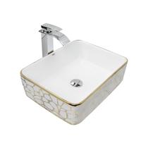 Kit Cuba Pia Louça Cerâmica Banheiro C/Torn e Vál Cromada 22