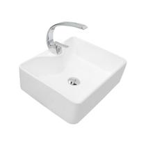 Kit Cuba Pia Louça Cerâmica Banheiro C/Torn E Vál Cromada 26 Kit Cuba Pia Louça Cerâmica Banheiro C/Torn E Vál Cromada 26